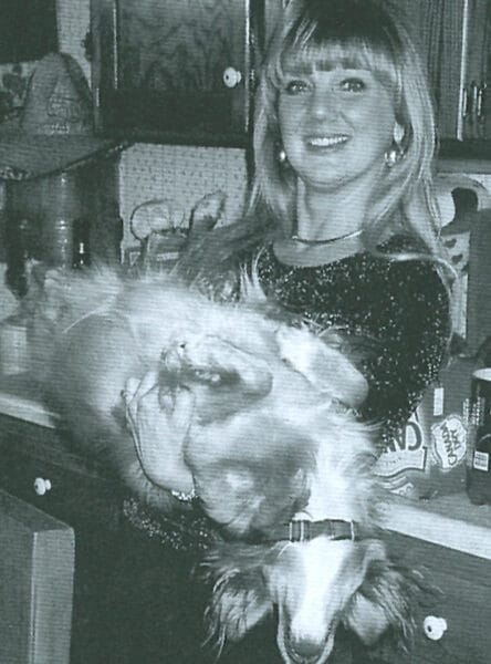 Author Polly Lee Hammond with her dog